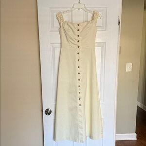 Favorite Daughter The Lovesick off the Shoulder Midi Dress, Button Detail